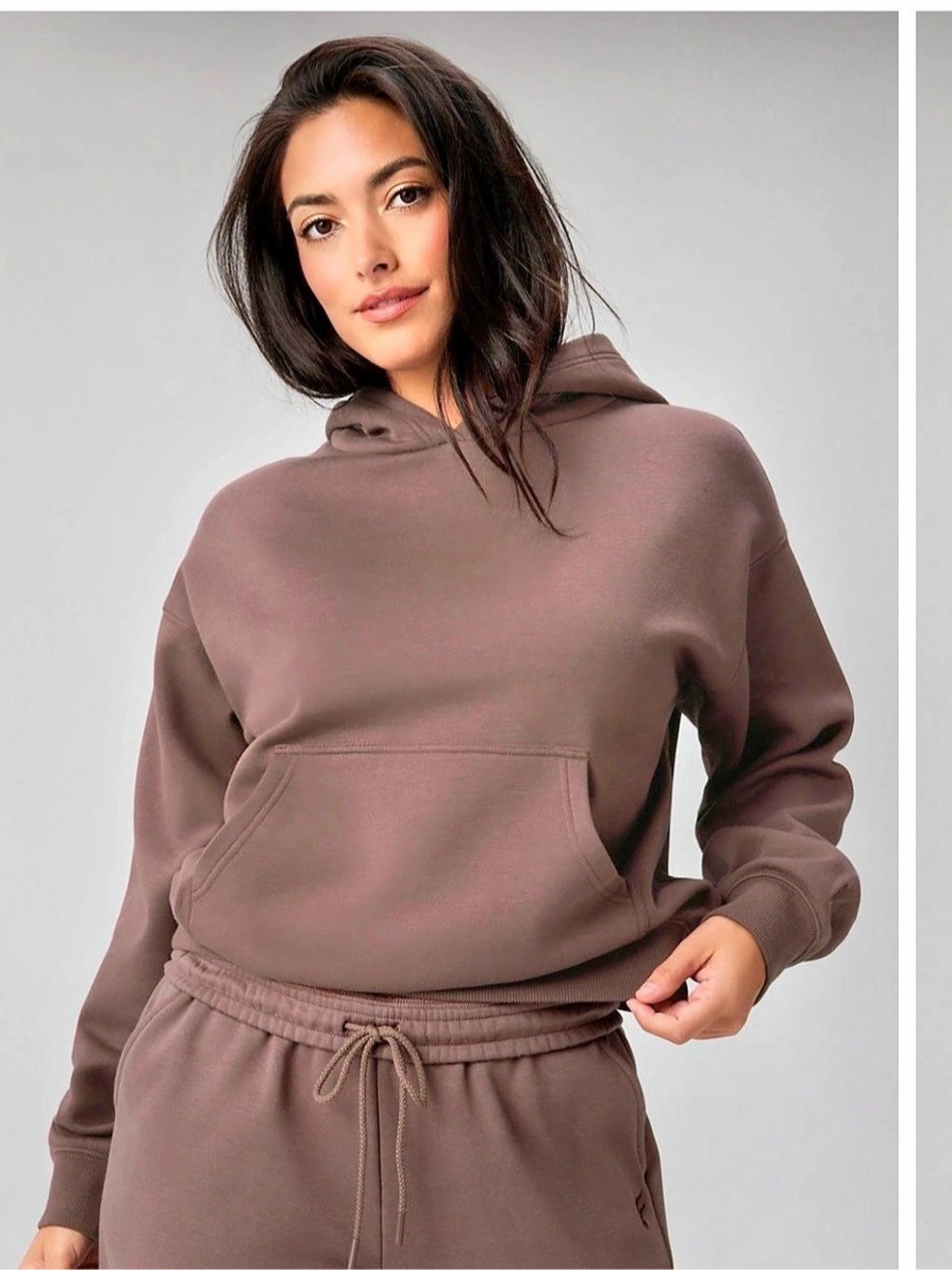 Fabletics Cozy Fleece Hoodie - Tiramisu